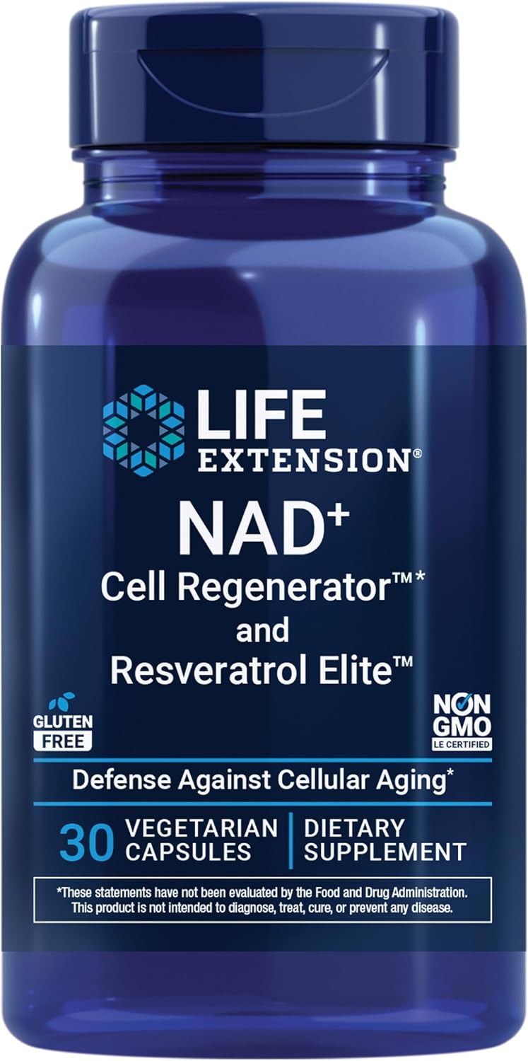 라이프 익스텐션 NAD+ 셀 리제너레이터 니코틴아마이드 리보사이드 300mg 30베지캡슐 – 니코틴아마이드 리보사이드를 함유해 NAD⁺ 생성과 세포 에너지 중심의 컨디션 관리를 돕는 포뮬러