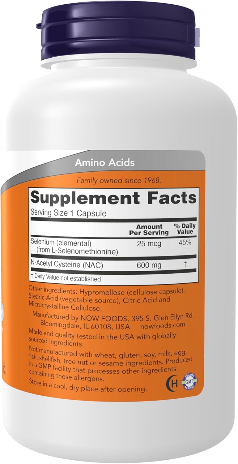 NOW NAC(N-아세틸 시스테인) 600mg + 셀레늄