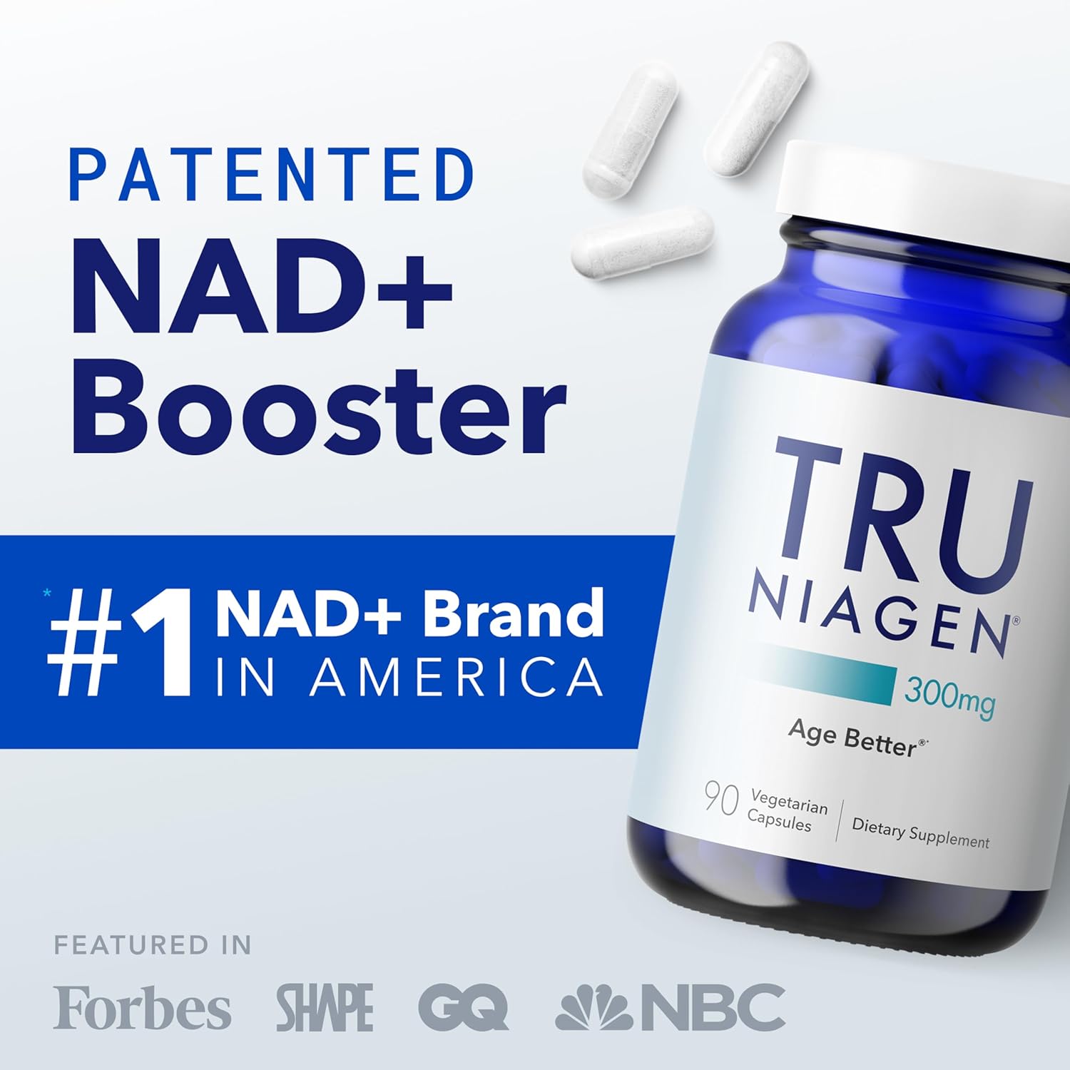 트루 나이아젠 특허 NAD+ 보충제 300 mg 나이아젠 90 Servings – 니코틴아마이드 리보사이드(NR) 성분을 담은 캡슐 타입으로 데일리 영양 관리