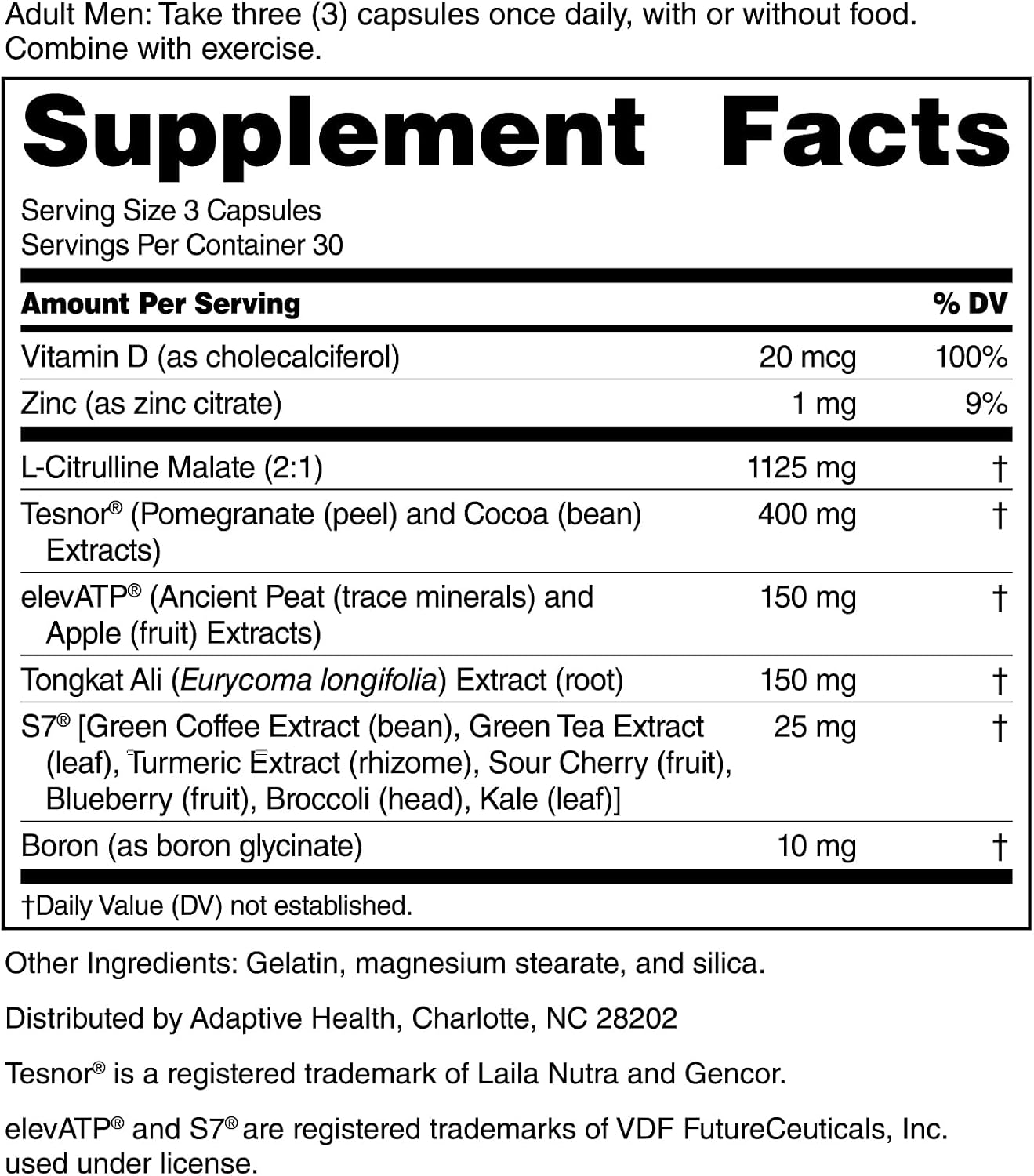 Nugenix 뉴제닉스 토탈 T2 남성 테스토스테론·산화질소 부스터 90정