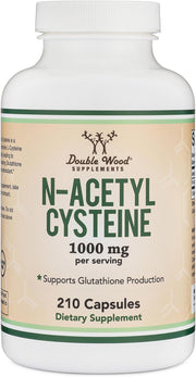 더블우드 NAC 1000mg 210캡슐 99% 이상 고순도 글루타치온 항산화 영양제