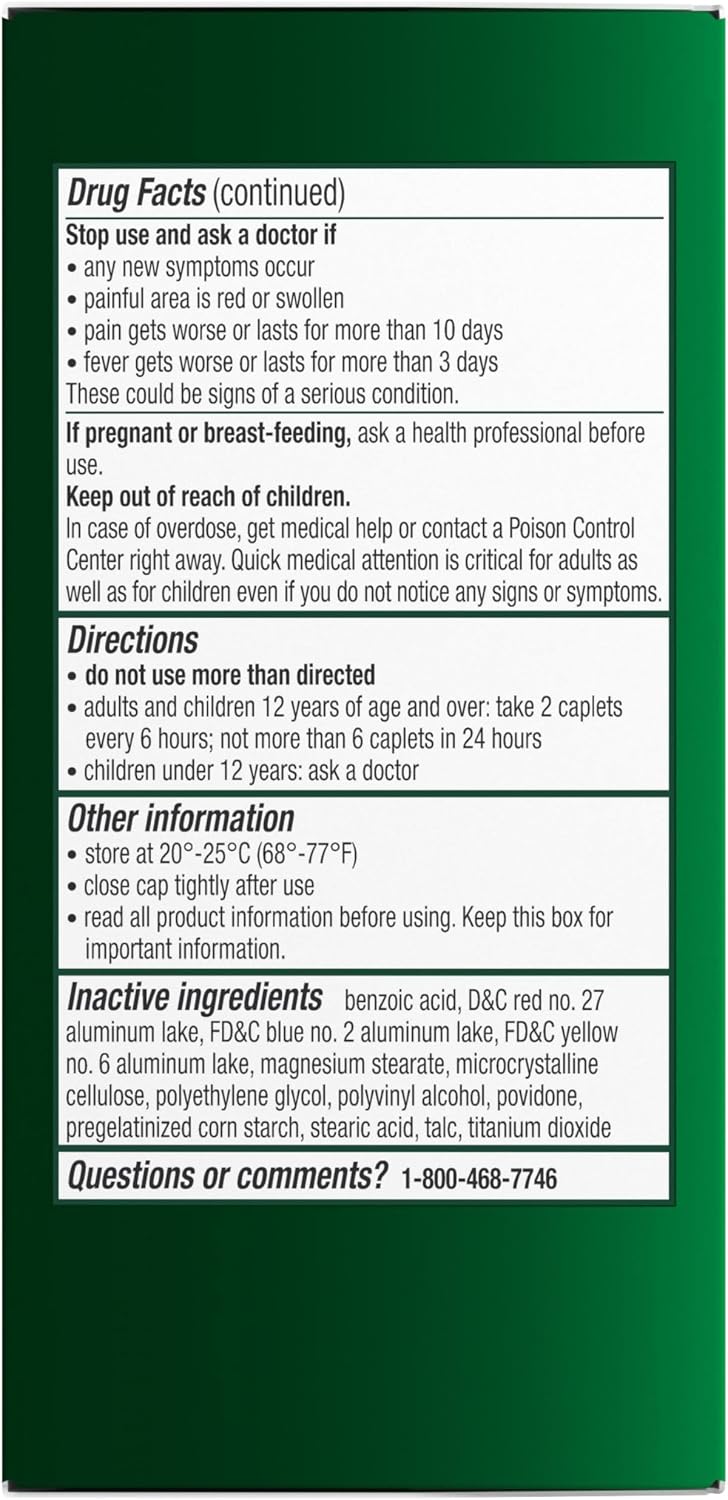 엑세드린 텐션 헤드에이크 두통 진통제 아세트아미노펜 500mg + 카페인 65mg 100정 | Excedrin Tension Headache