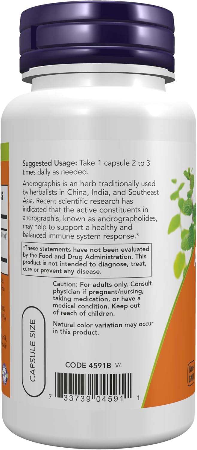 나우푸드 안드로그라피스 추출물 400mg – 90 베지캡슐 – 안드로그라폴라이드 10% 표준화 천심련 추출물로 계절 면역 관리를 고려한 캡슐 제품