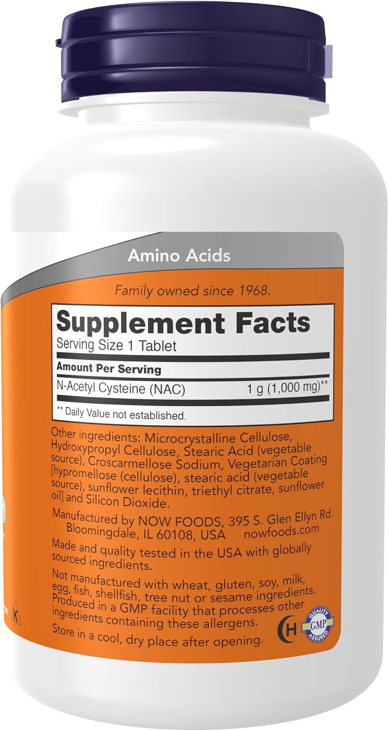 나우푸드 NAC 1,000mg – 고함량 N-아세틸 시스테인 · 글루타치온 항산화 관리