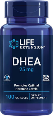 라이프 익스텐션 DHEA 25 mg 캡슐 100정 - DHEA 단일 성분으로 구성된 캡슐 타입 보충제