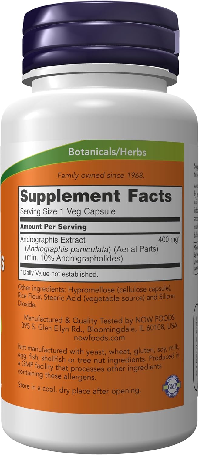 나우푸드 안드로그라피스 추출물 400mg – 90 베지캡슐 – 안드로그라폴라이드 10% 표준화 천심련 추출물로 계절 면역 관리를 고려한 캡슐 제품