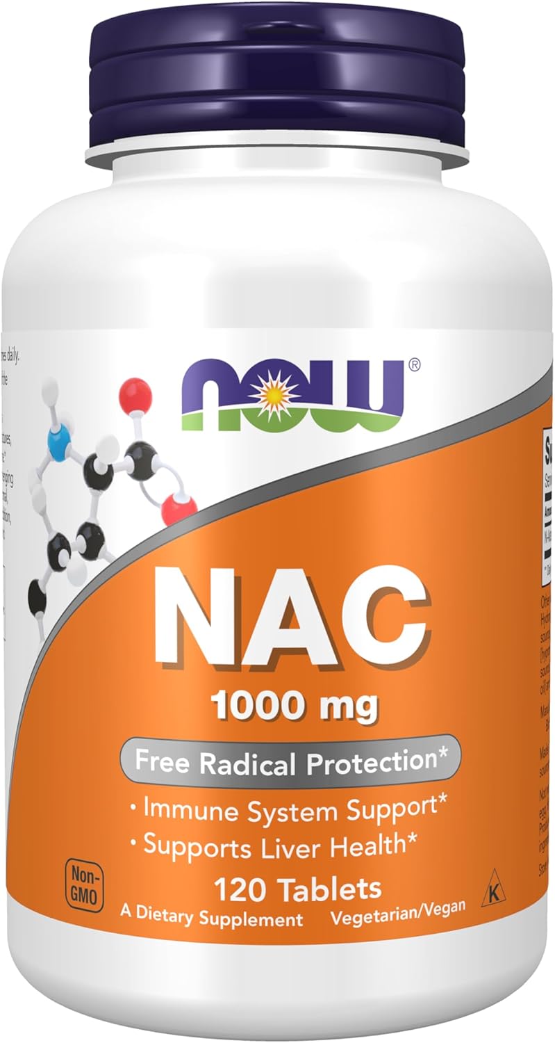 나우푸드 NAC 1000mg 120정 고함량 N-아세틸 시스테인 글루타치온 항산화 영양제