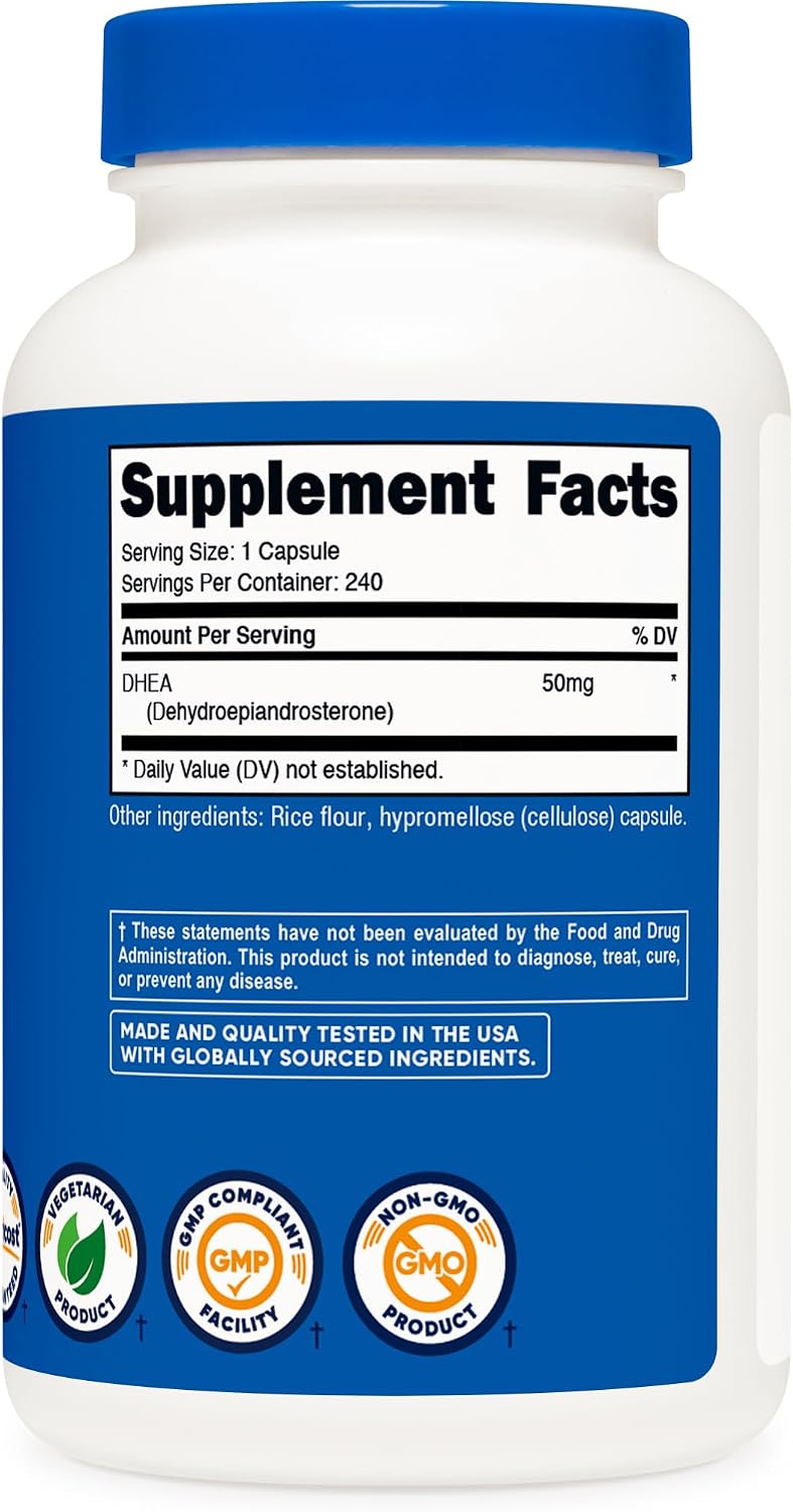 뉴트리코스트 DHEA 50mg 120캡슐·240캡슐 선택 – 중년 활력 및 호르몬 균형 관리
