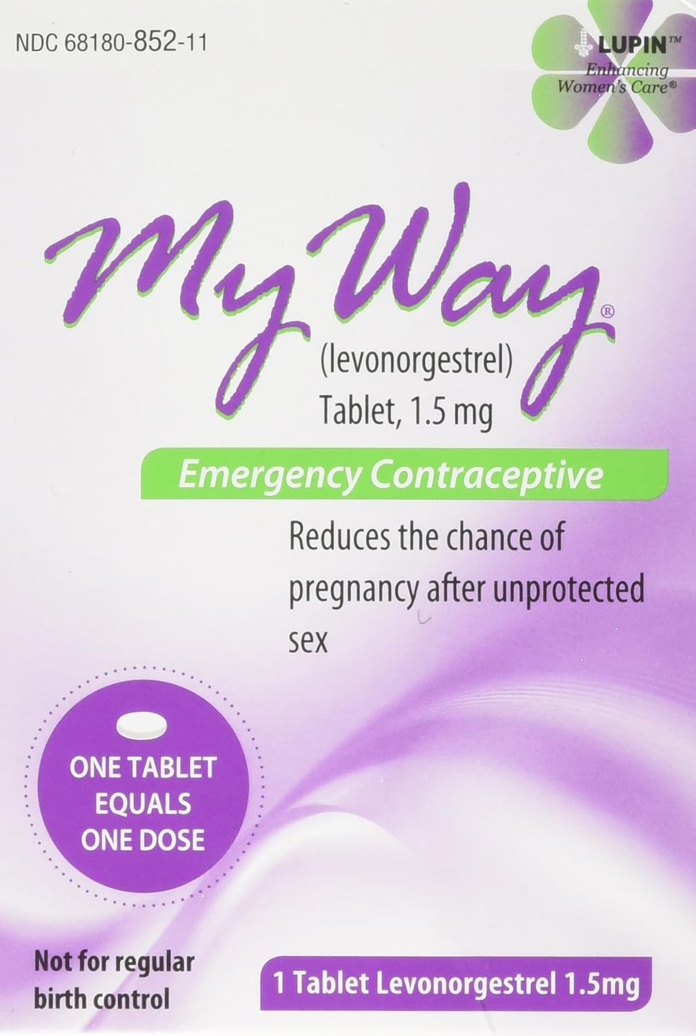 마이웨이 응급 사후피임약 레보노르게스트렐 1.5mg 72시간 이내 복용 1정