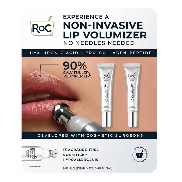 록 더마 코렉션 립 볼류마이저 듀오 0.34 fl. oz., 2 pk. – 가볍게 발려 입술에 윤기와 볼륨감 표현을 더해주는 데일리 립 케어