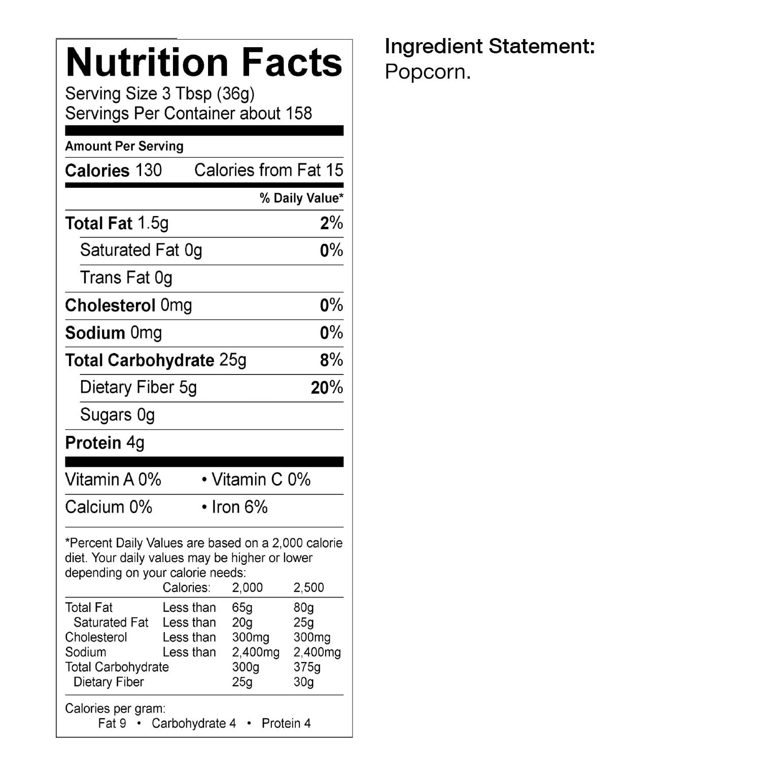 핸디팩 고메 팝콘 커널 – 12.5lb x 4팩