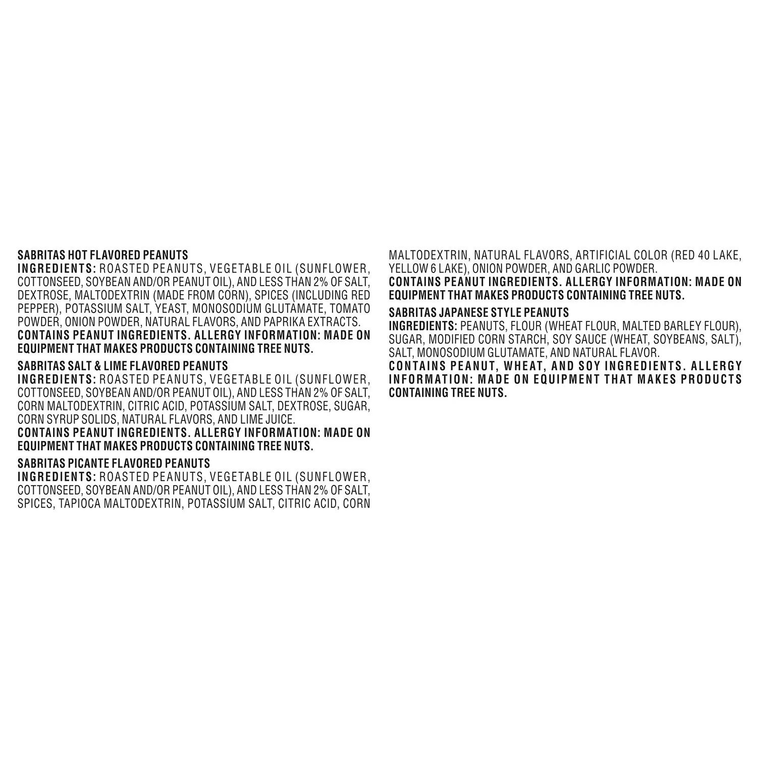 사브리타스 버라이어티 팩 피넛 30팩 – 다양한 맛의 땅콩을 한 번에 즐길 수 있는 간편한 스낵 구성