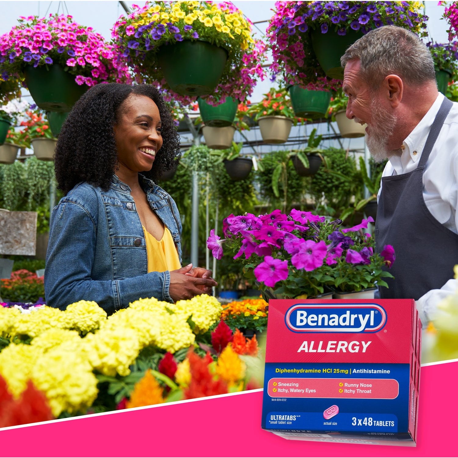 베나드릴 알레르지 울트라탭 48정 × 3팩 — 과민반응·가려움·콧물 강력 진정