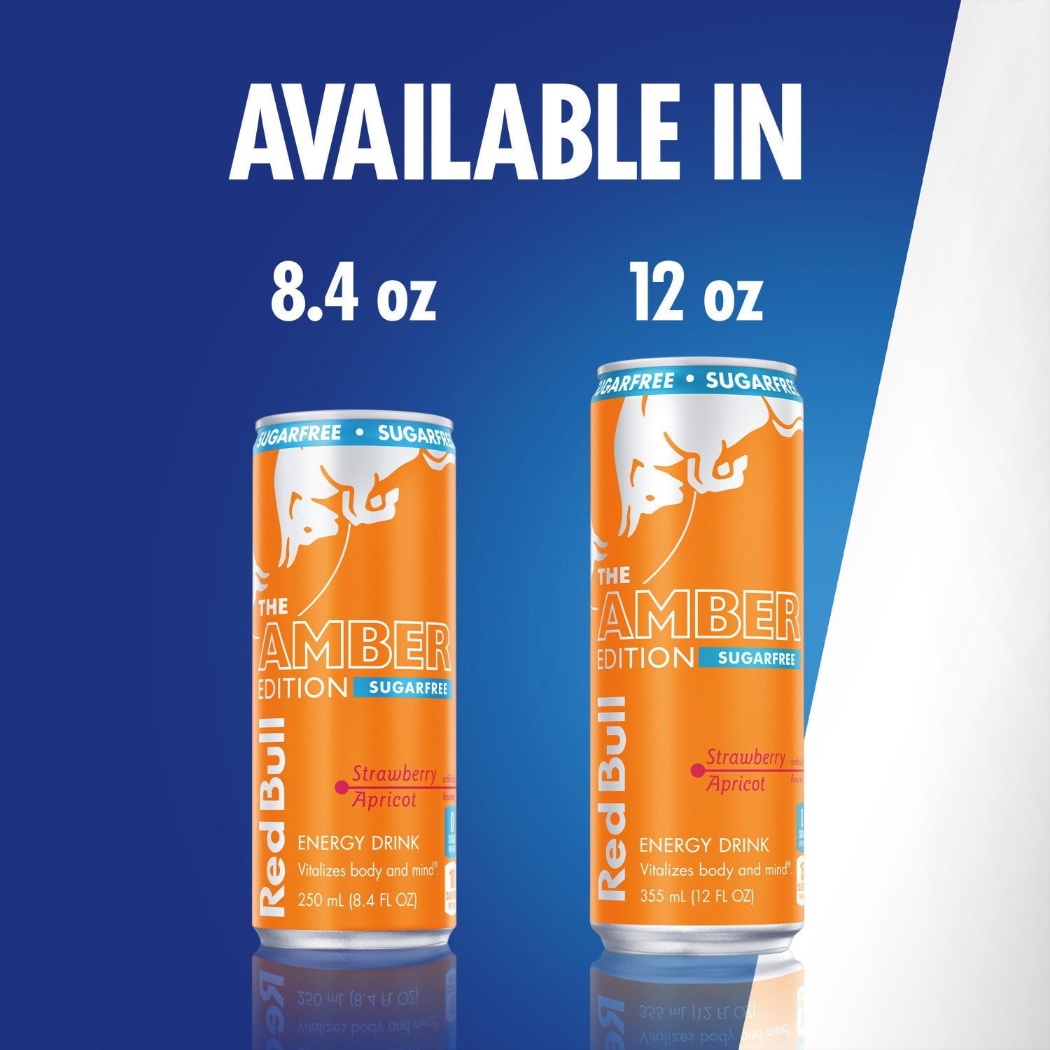 레드불 슈가프리 앰버 에디션 8.4 fl. oz × 24 – 트로피컬 감귤 풍미