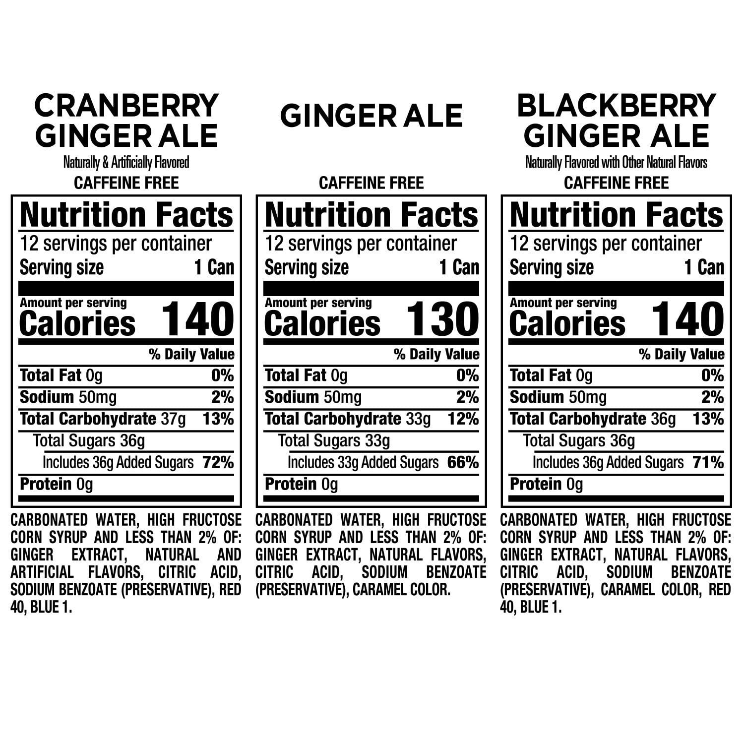 캐나다 드라이 윈터 버라이어티 팩, 12fl oz, 36팩