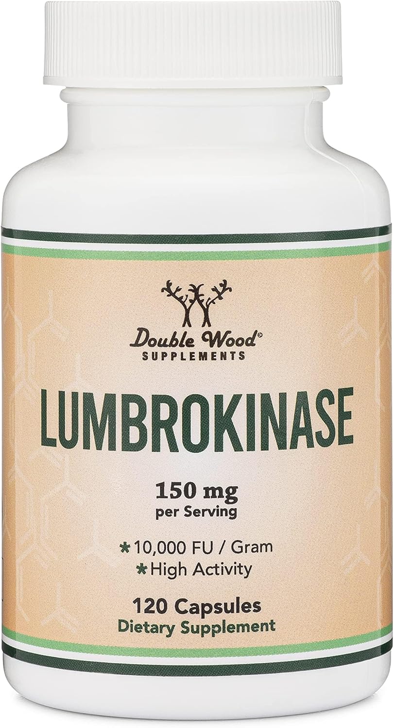 더블우드 럼브로키나제 150mg, 120캡슐 – 혈액순환·전신 밸런스 지원