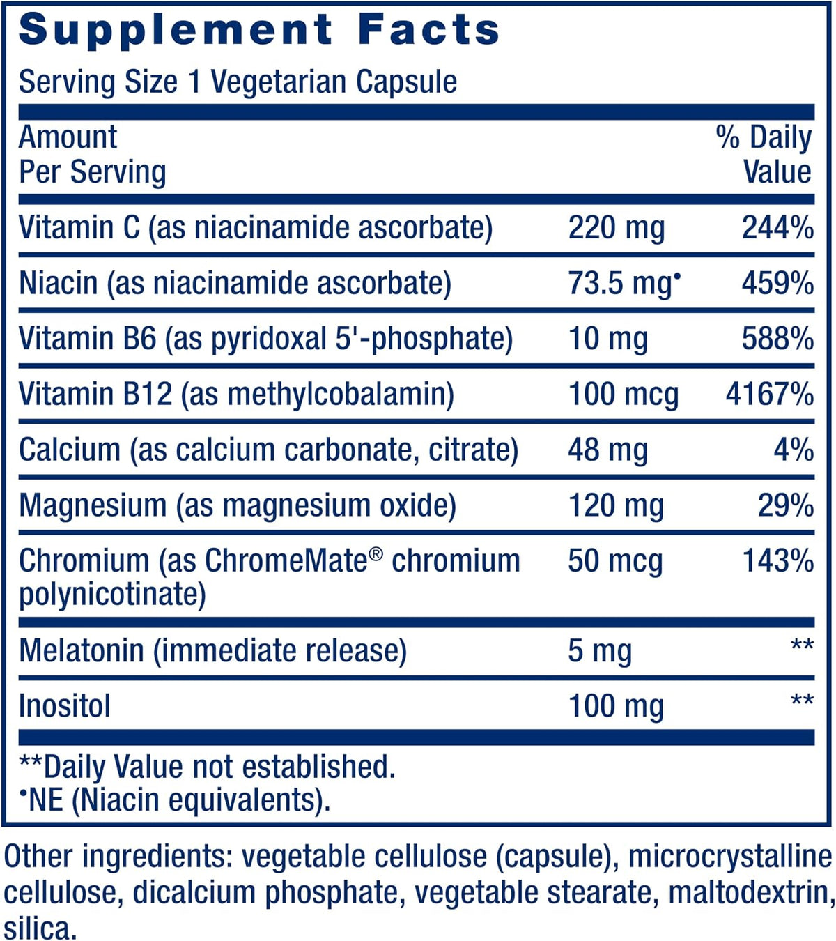 라이프익스텐션 콰이어트 슬립 멜라토닌 5mg 60 베지 캡슐 제품 이미지