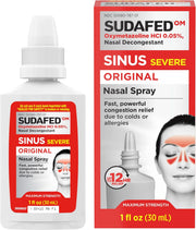 슈다페드 OM 사이너스 시비어 오리지널 코 스프레이 1 fl oz 30mL | Sudafed OM
