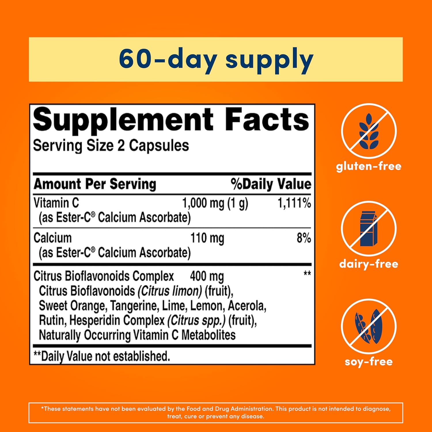아메리칸 헬스 에스터-C 500mg + 바이오플라보노이드 – 속편한 비타민C·면역·항산화, 120정