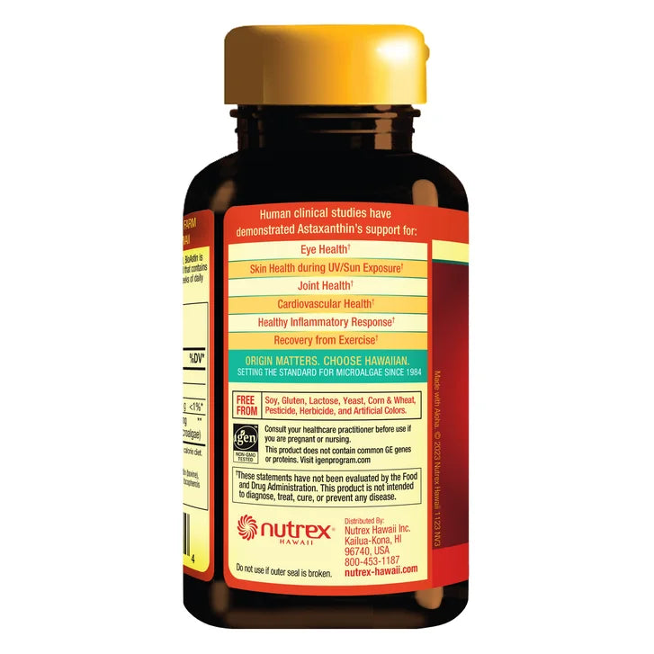 바이오아스틴 하와이안 아스타잔틴 12mg – 피부·항산화·눈 건강, 120소프트젤