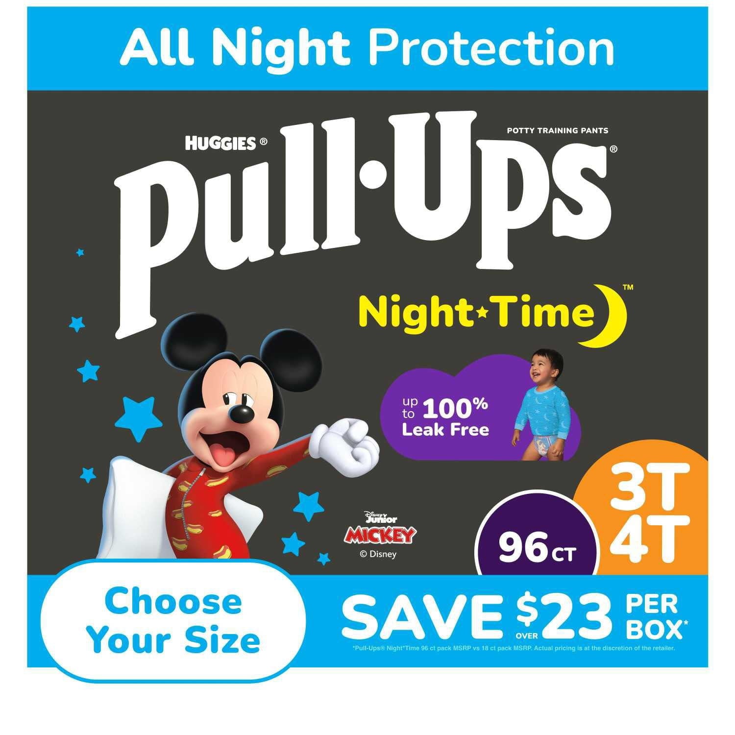 풀업스 나이트타임 보이즈 2T–4T — 밤샘 흡수력 강화 트레이닝 팬츠