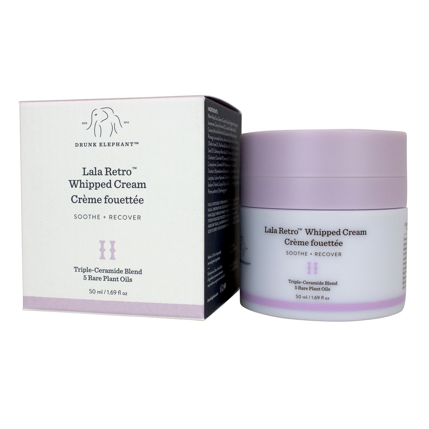 드렁크 엘리펀트 라라 레트로 휘핑 크림 1.69 fl. oz – 고보습 장벽 크림