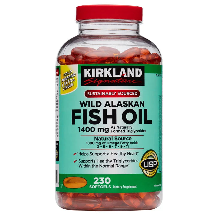 커클랜드 알래스칸 피쉬오일 1400mg – 천연 오메가3·심장·뇌 건강, 230소프트젤