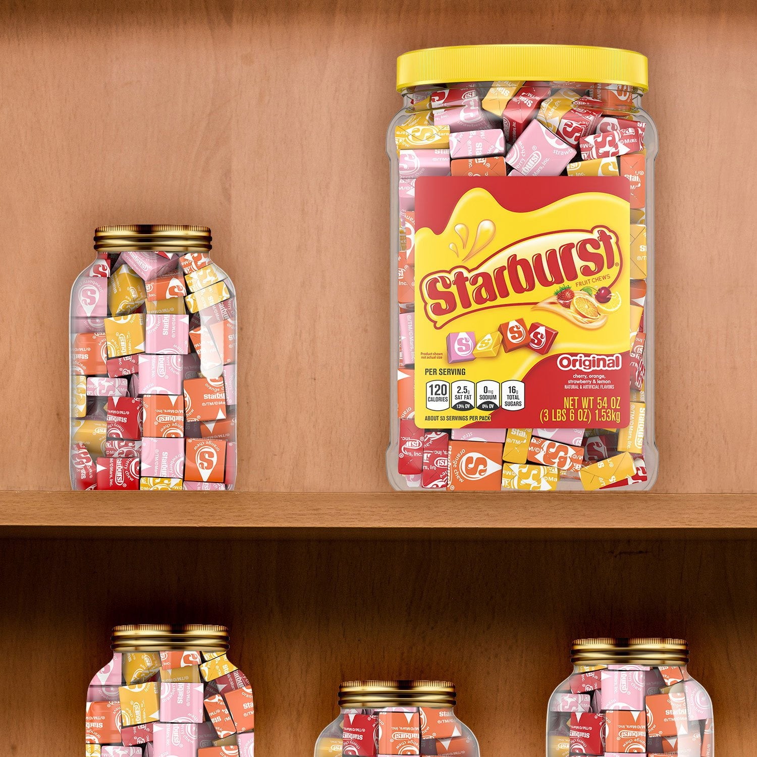 스타버스트 오리지널 과일맛 츄잉 54oz — 부드럽고 쫀득한 과일 츄잉캔디