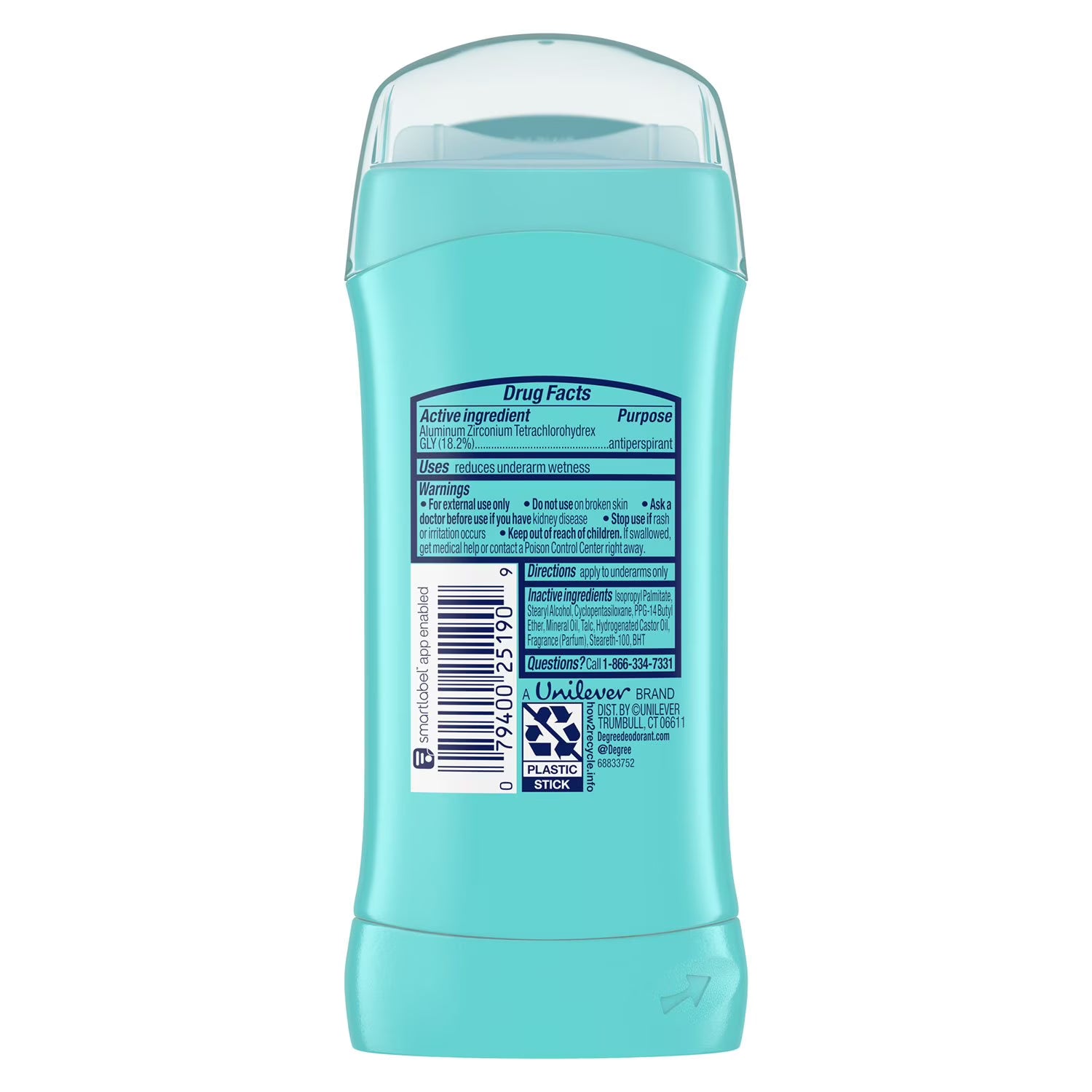 디그리 안티퍼스피런트 데오드란트 샤워 클린 2.6 oz., 5 pk. – 샤워 후처럼 깔끔한 향으로 일상적인 땀과 냄새 관리를 편안하게 도와줍니다