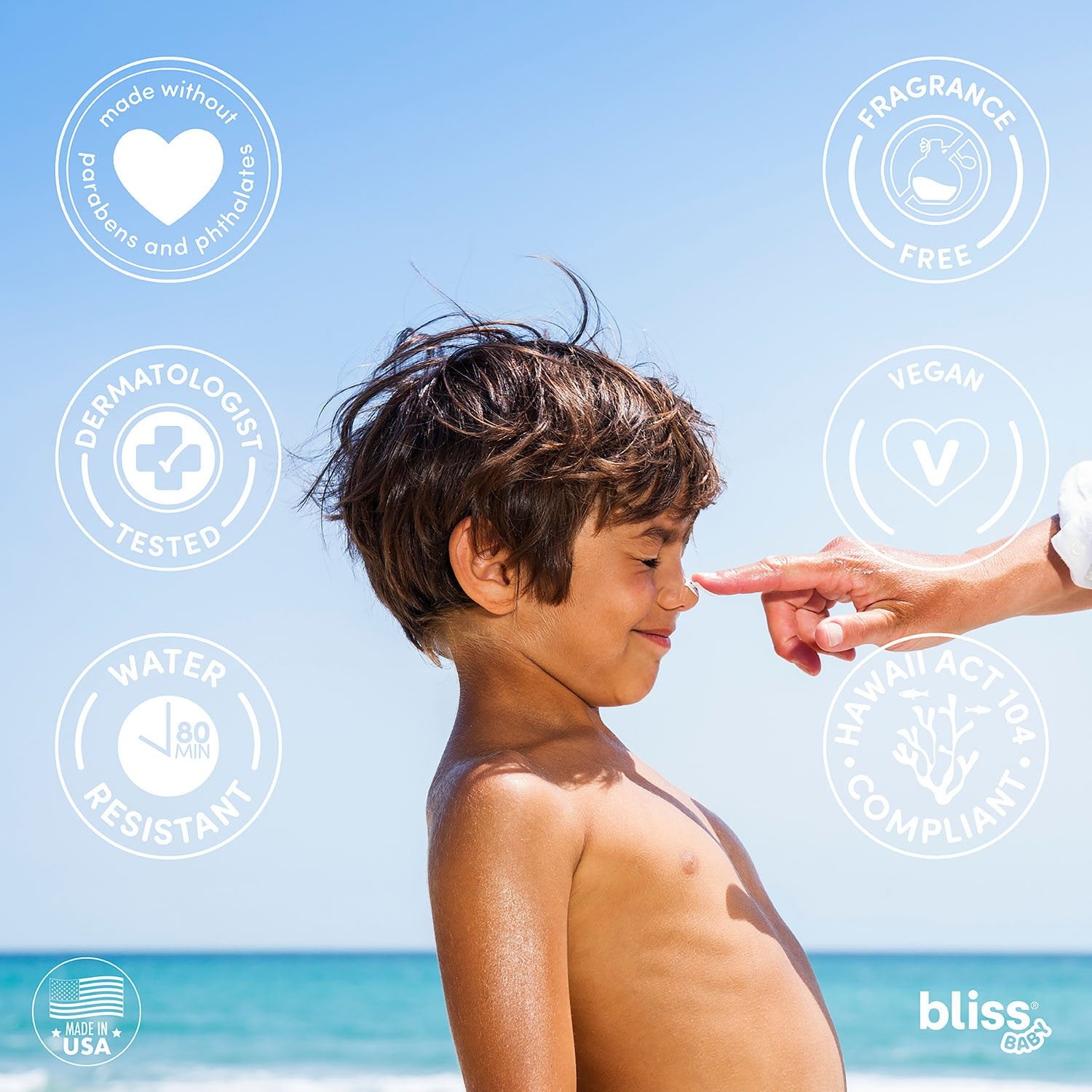 블리스(Bliss) 베이비 미네랄 선스크린 SPF 50 로션 & 스틱 세트 — 무기자차 자외선 차단