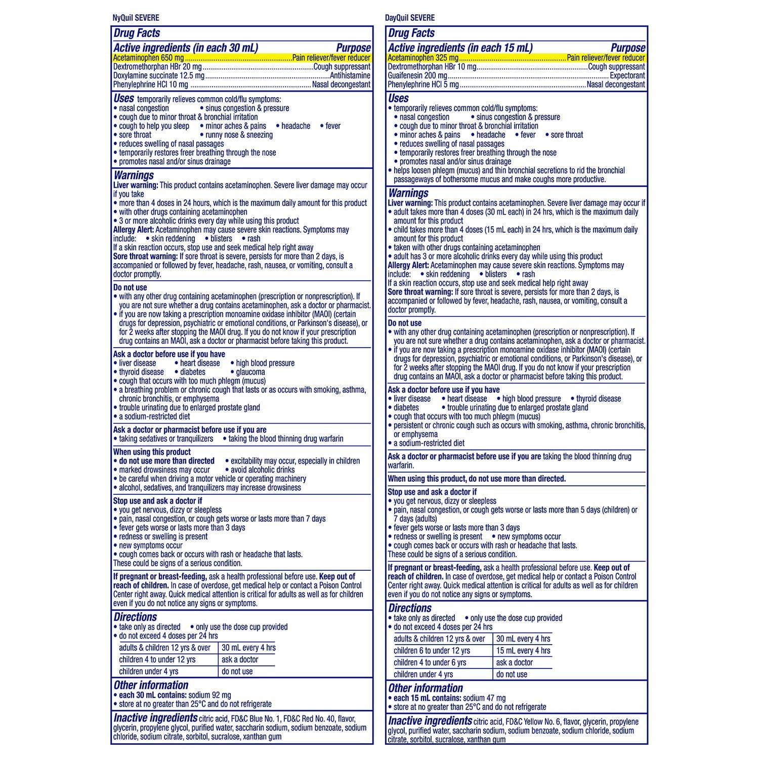 빅스 데이퀼&나이퀼 시비어 콜드&플루 시럽 12oz × 3 — 강력 종합 감기 케어