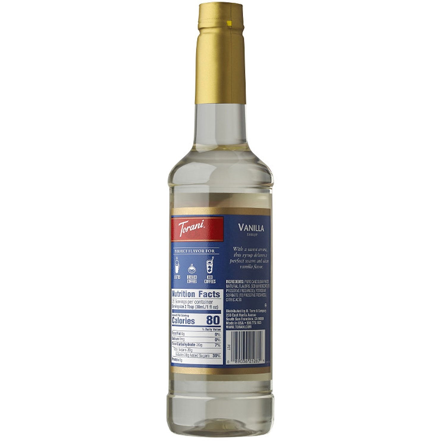 토라니 바닐라 시럽 25.4 fl. oz – 클래식 바닐라 시럽