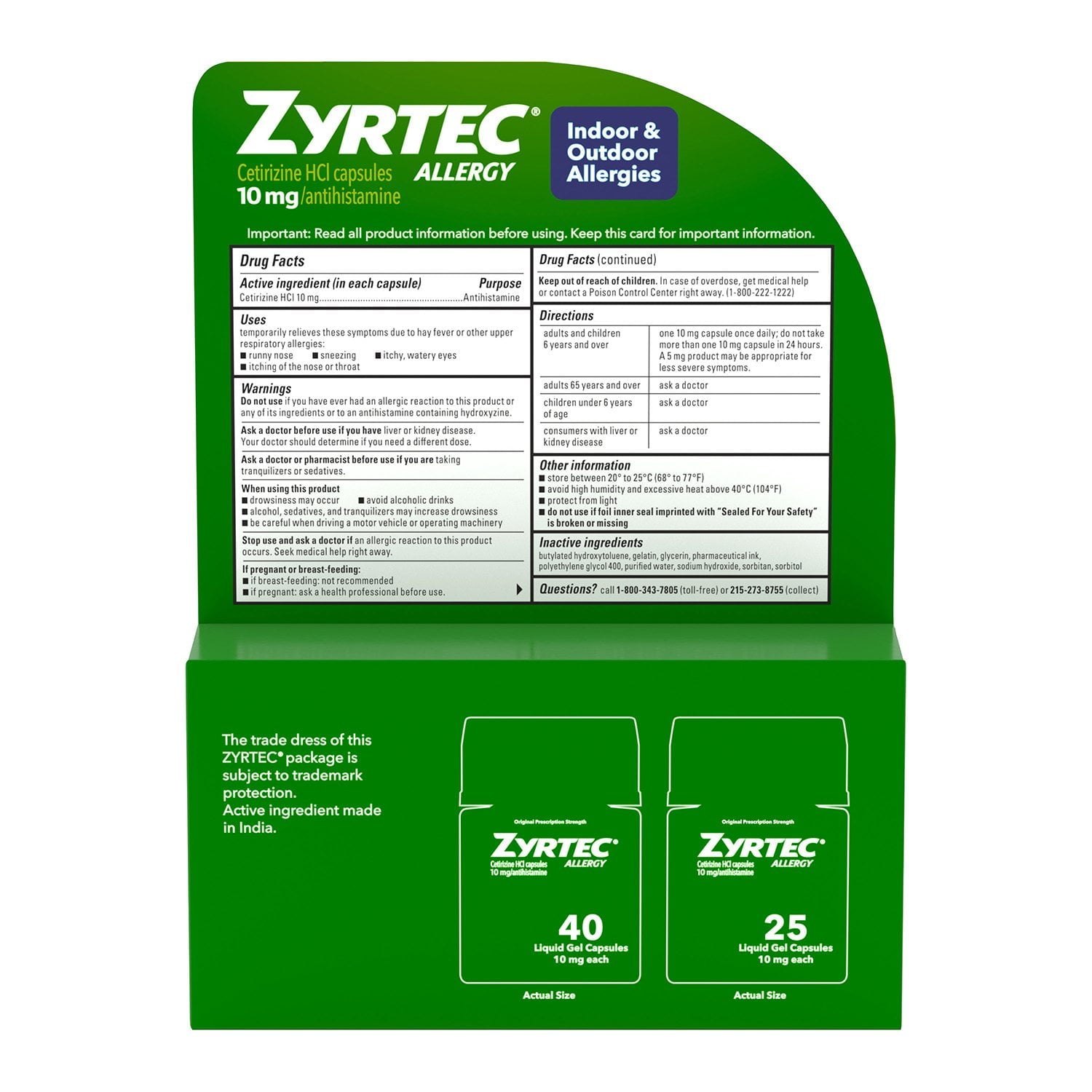 제이텍(Zyrtec) 24시간 알레르기 리퀴드젤 65개 — 빠른 흡수, 강력 알레르기 완화