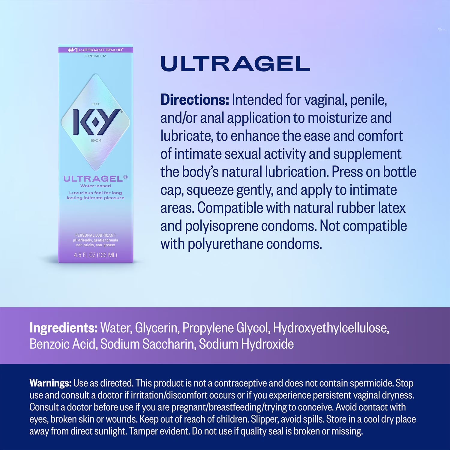 K-Y 듀얼팩 퍼스널 윤활젤 2종 세트 – 울트라젤 4.5 fl oz + 워밍 젤리 2.5 fl oz