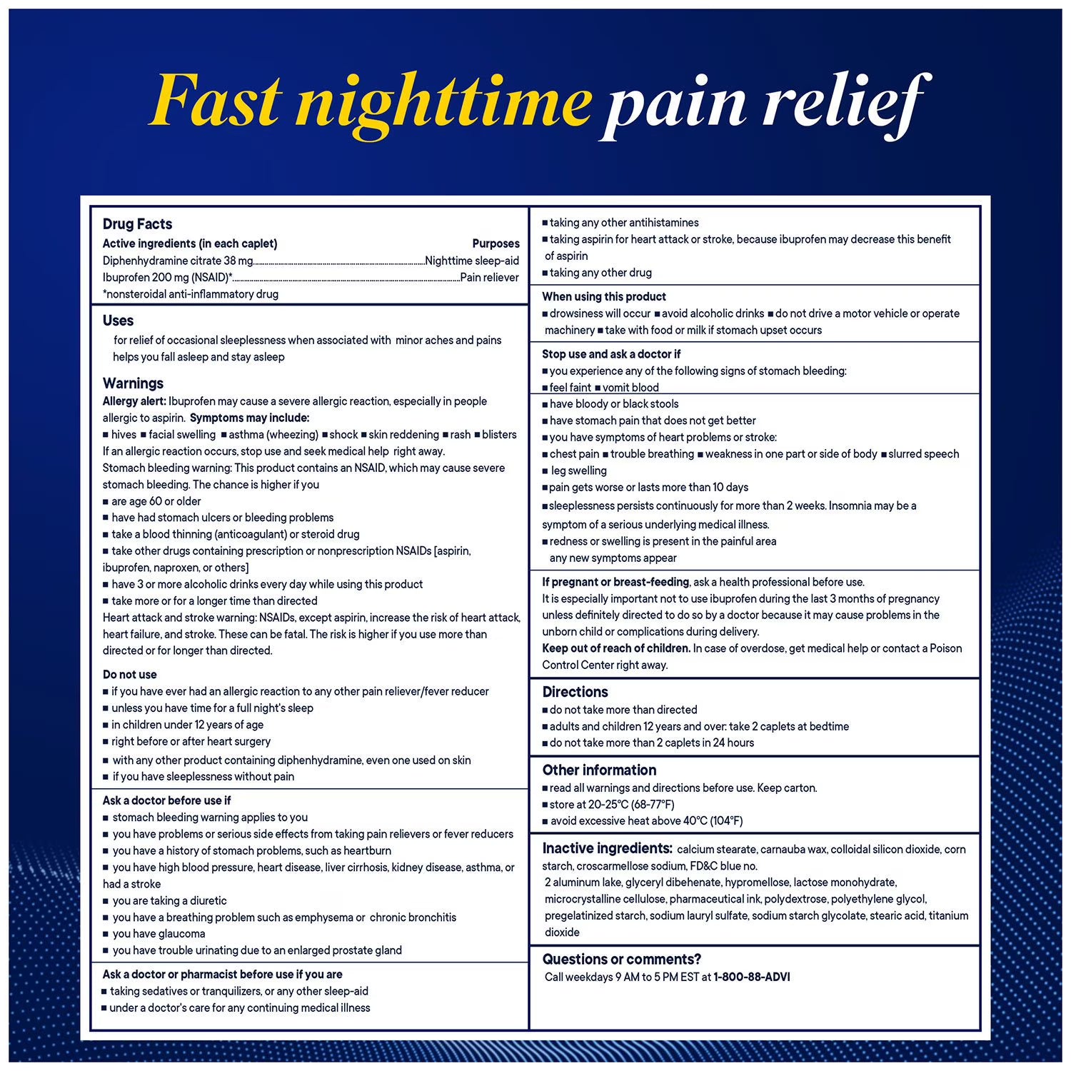 애드빌 PM ( 밤 전용 )  진통제 200정