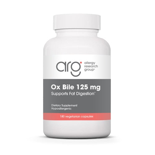 알러지 리서치 그룹 옥스 바이 125mg – 180 베지 캡슐 – 담즙 보충을 통해 지방 소화 지원