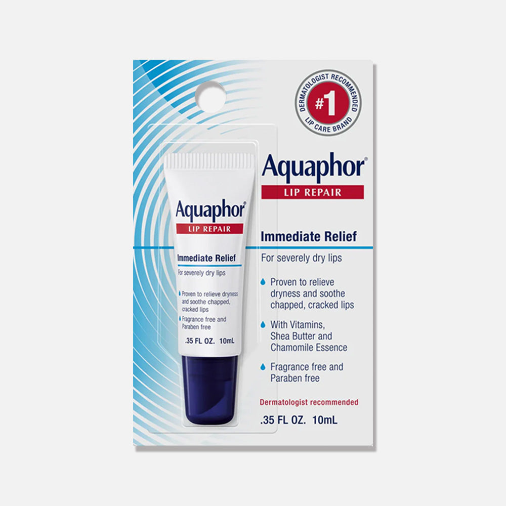 아쿠아포어 립 리페어 연고, 시어버터 함유 건조한 입술 보습 케어, 0.35 fl oz