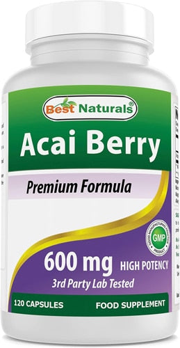 Best Naturals Acai Berry Extract -- 600 mg - 120 Capsules