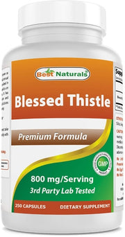 베스트 내추럴스 블레스트 티슬 800mg – 250캡슐 – 간·담즙 기능 보조