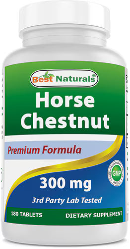 베스트 내추럴스 호스 체스트넛 – 300mg – 180정 – 정맥 순환과 하체 부종 완화에 관여하는 허브 추출물