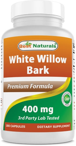 베스트 내추럴스 화이트 윌로우 바크 400mg 180캡슐 – 버드나무 껍질 유래 성분을 함유해 관절의 뻐근함과 일상적인 통증, 염증으로 인한 불편감 완화를 돕는 포뮬러