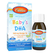 칼슨 베이비 DHA + 비타민 D3 – 오메가-3 920mg – 2 fl oz – 영유아를 위한 액상 DHA와 비타민 D3로 두뇌·시각·뼈 발달 지원
