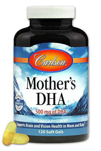 칼슨 마더스 DHA – 100mg – 120 소프트젤 – 임신·수유기 여성을 위한 DHA 보충으로 태아·영아 두뇌 발달 지원