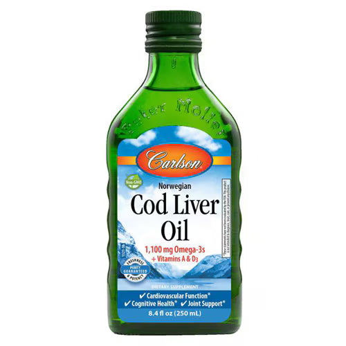 칼슨 노르웨이안 코드 리버 오일 언플레이버드 – 8.4 fl oz – 향을 첨가하지 않은 대구 간유로 오메가-3와 비타민 A·D를 균형 있게 공급해 면역·시각·뼈 건강 보조