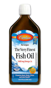 칼슨 노르웨이안 더 베리 파이니스트 피쉬 오일 내추럴 오렌지 – 16.9 fl oz – 프리미엄 액상 어유로 고순도 EPA·DHA를 제공해 심혈관과 전신 염증 균형 보조
