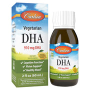 칼슨 베지테리언 DHA 내추럴 레몬 – 910mg – 2 fl oz – 해조류 유래 고함량 DHA를 액상 형태로 제공해 두뇌·눈 건강 집중 보조