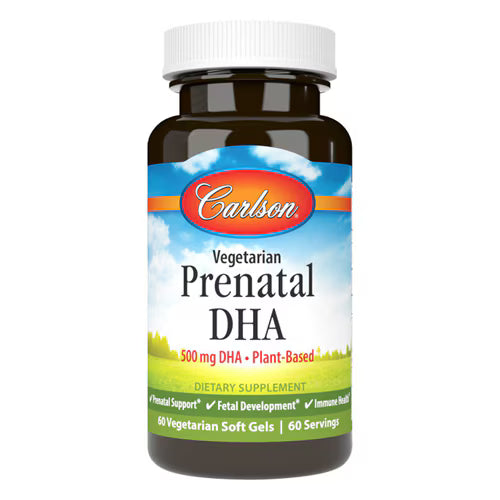 칼슨 베지테리언 프리네이탈 DHA – 500mg – 60 베지 소프트젤 – 해조류 유래 DHA로 임신 전·임신·수유기 여성의 태아 두뇌·시각 발달 지원