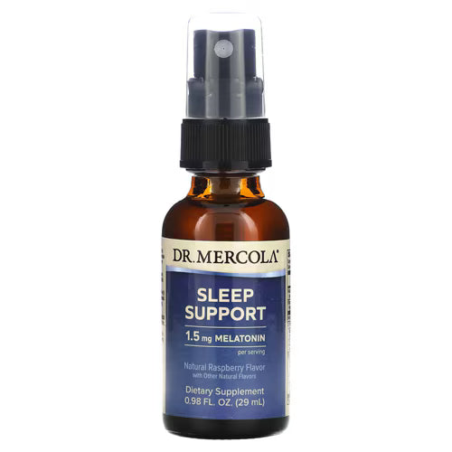 닥터 머콜라 멜라토닌 슬립 서포트 내추럴 라즈베리 1.5mg – 0.98 fl oz  – 액상 멜라토닌 포뮬러로 수면 리듬 관리를 돕는 라즈베리 맛 제품