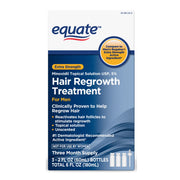 Equate 남성용 미녹시딜 5% 액상 정수리 탈모 모발 재성장 트리트먼트 60mL 3개 90일분