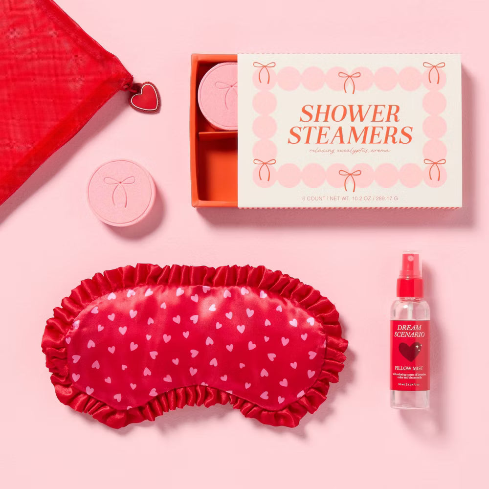6ct Valentine's Day Eucalyptus Pink Bow Shower Steamer - Spritz™